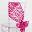5 Pack Chair Sashes with Wave Embroidered Sequins Fuchsia/Silver 6"x88"