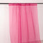 5ftx32ft Fuchsia Chiffon Curtain Panel, Durable Flame Resistant Backdrop Ceiling Drapery With Rod Pocket