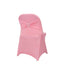 Stretch Spandex Chair Cover Pink for Folding Chairs - Secure Fit Slipcover with Silver Rhinestone Buckled Sash Band