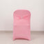 Stretch Spandex Chair Cover Pink for Folding Chairs - Secure Fit Slipcover with Silver Rhinestone Buckled Sash Band