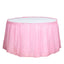 Plastic Table Skirt Pink Ruffled - Durable Disposable Skirt for Events 14ft