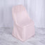 10 Pack Polyester Chair Covers for Folding Chairs Blush - Wrinkle-Free Stain-Resistant Slip-On Slipcovers