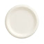 50-Pack Bagasse 9" Round Dinner Plates in White Biodegradable - Biodegradable Disposable Sugarcane Party Plates for Outdoor Celebrations & Picnics