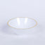 24-Pack Heavy Duty Plastic Ice Cream Bowls Glossy White Gold Rim Premium - Great for Events 7oz
