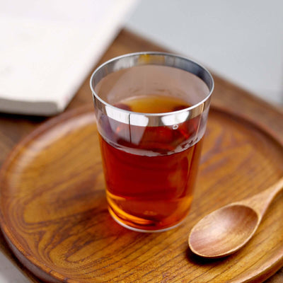 25-Pack Plastic Tumbler Cups Clear with Silver Rim - Stylish Disposable Party Glasses 10oz