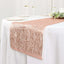 Plastic Woven Vinyl 13"x6ft Table Runner Metallic Rose Gold - Non-Slip & Reversible Tabletop Decor