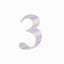 4-Pack Stickers Banner Custom 0-9 Number "3" Design Iridescent - Milestone Age and Date Stick-On Numbers 5"