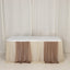 14ft Sheer Pleated Ruffle Skirting Chiffon Table Skirt - Taupe and Beige, Shimmer Sheer, Wrinkle-Free Fabric