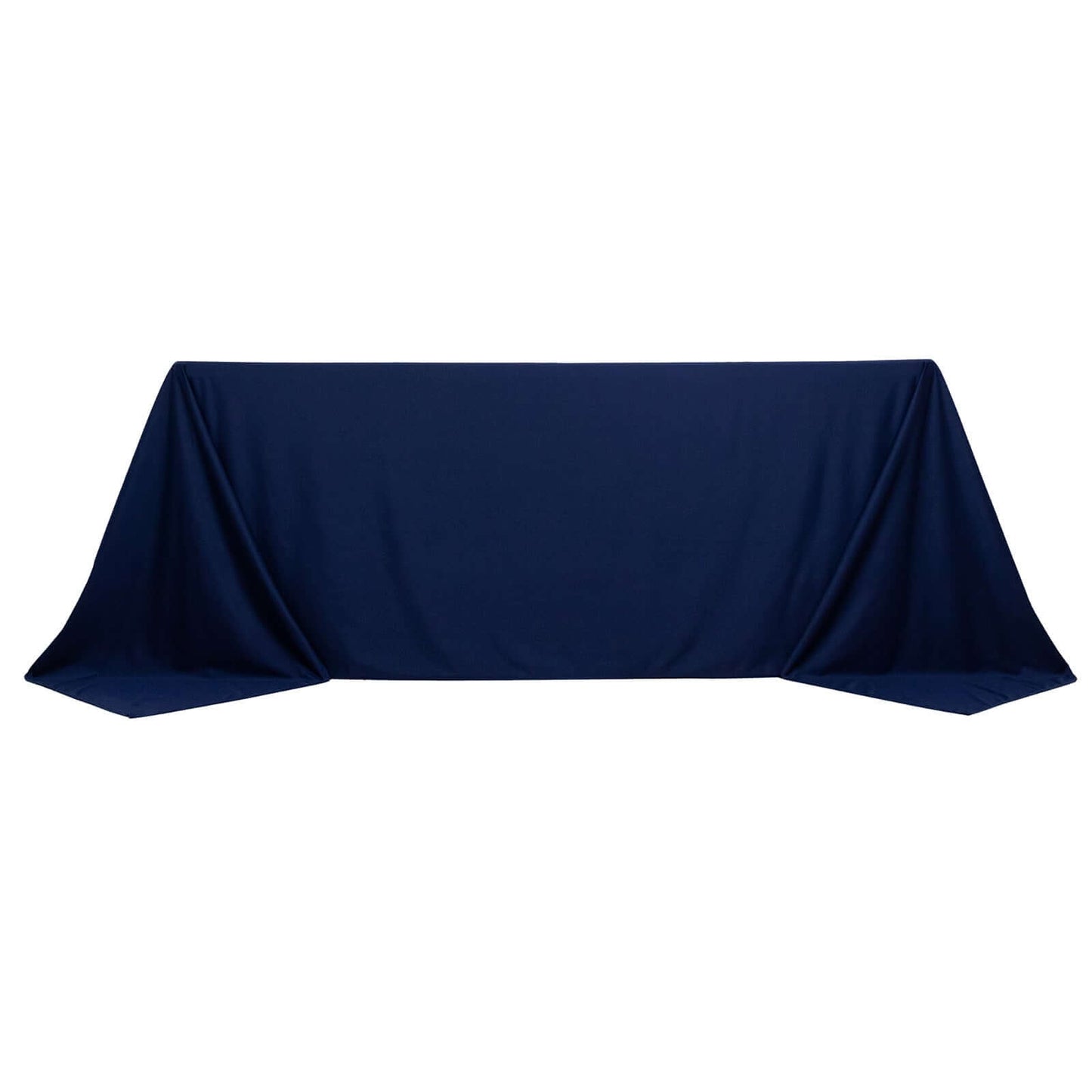 Scuba Rectangular 90"x132" Tablecloth Navy Blue - Wrinkle Free, Stain Resistant & Seamless Table Cover