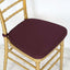 Chiavari Chair Cushion with 1.5" Thick Memory Foam and Ties Burgundy - Stylish Removable Cover for Comfort
