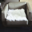 Faux Sheepskin 20" Cushion Cover with Soft Plush Finish White - Stylish Small Shag Area Rug for Events