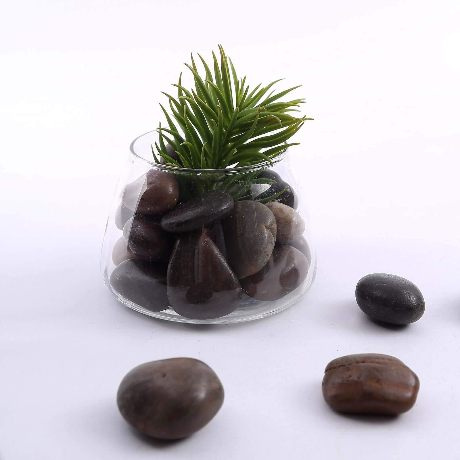 Polished Decorative Stones Natural Assorted Design - Ideal Vase Fillers, Landscaping, and Aquarium Use 2Lb - Linen Luxes
