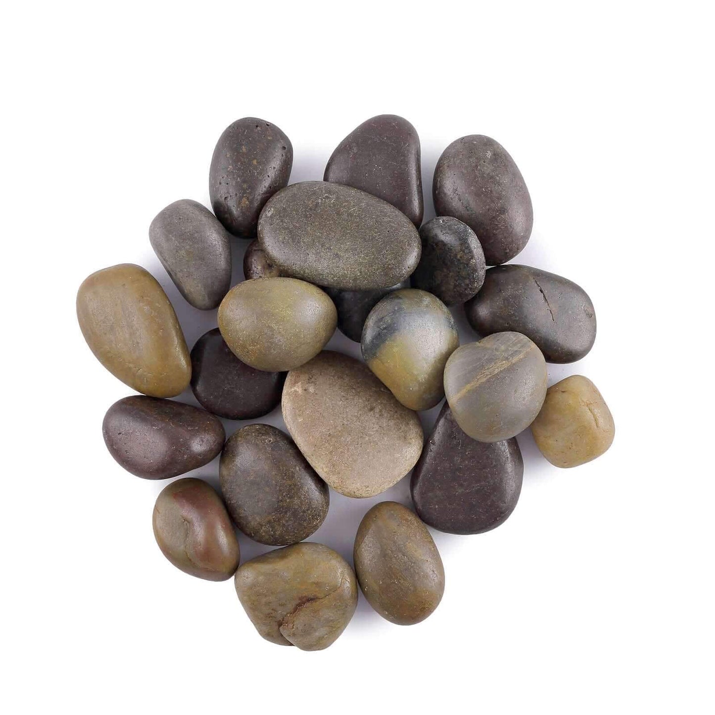 Polished Decorative Stones Natural Assorted Design - Ideal Vase Fillers, Landscaping, and Aquarium Use 2Lb - Linen Luxes