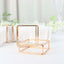 4 Pack Gold Metal Hollow Square Napkin Rings, Modern Geometric Cube Napkin Holders