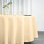 Polyester 108" Round Tablecloth Beige - Wrinkle - Resistant Table Cover - Linen Luxes