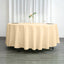 Polyester 108" Round Tablecloth Beige - Wrinkle - Resistant Table Cover - Linen Luxes