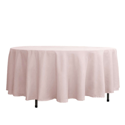 Polyester 108" Round Tablecloth Blush - Wrinkle - Resistant Table Cover - Linen Luxes