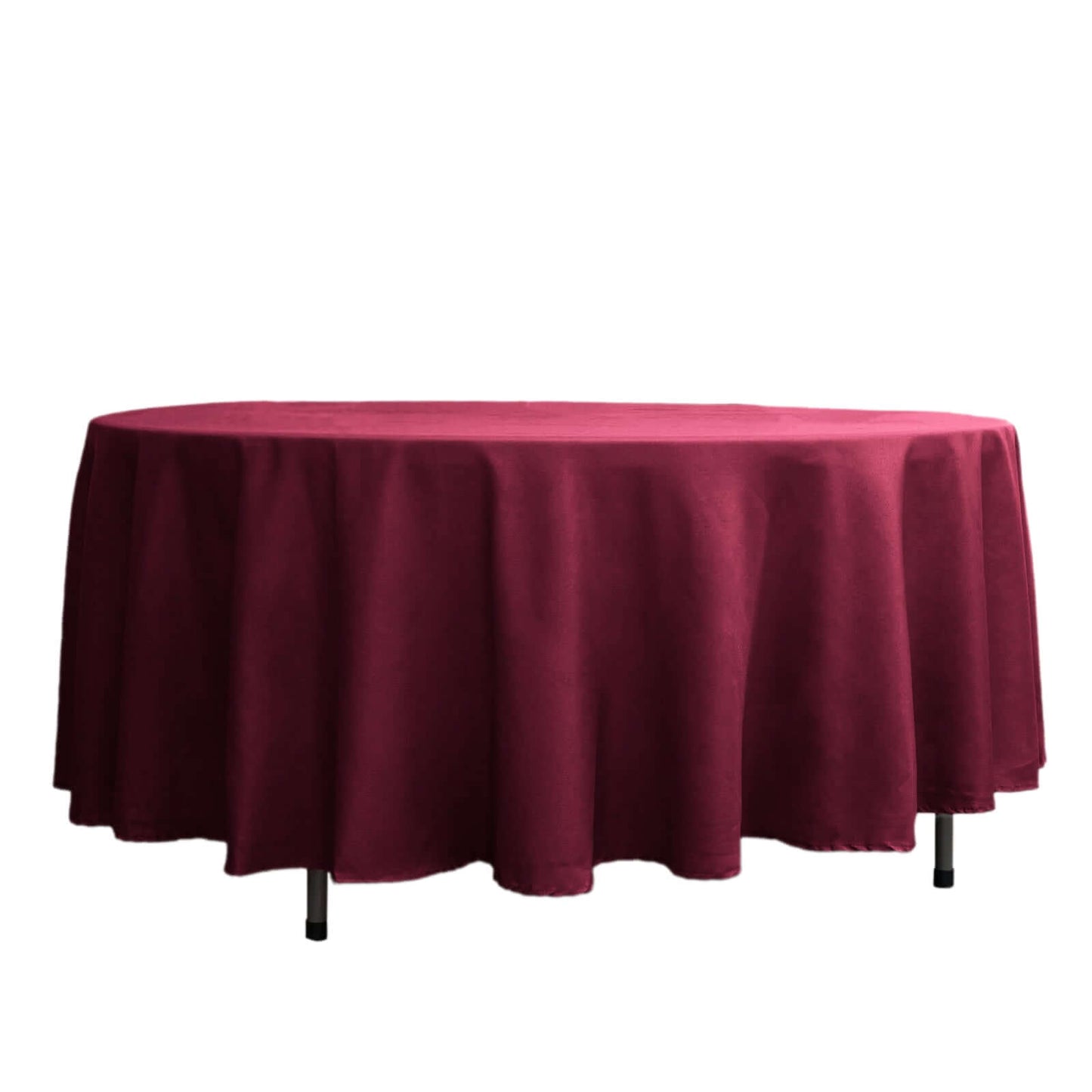 Polyester 108" Round Tablecloth Burgundy - Wrinkle - Resistant Table Cover - Linen Luxes