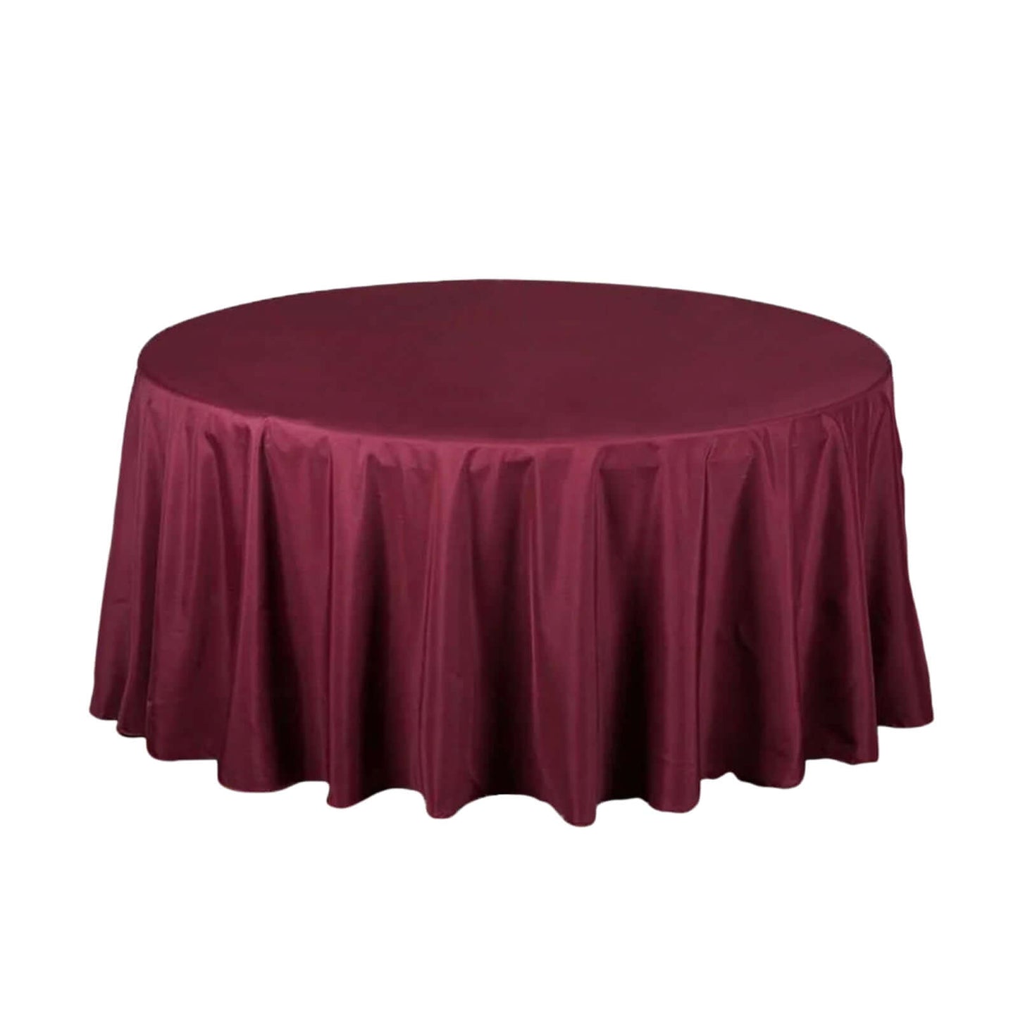 Polyester 108" Round Tablecloth Burgundy - Wrinkle - Resistant Table Cover - Linen Luxes