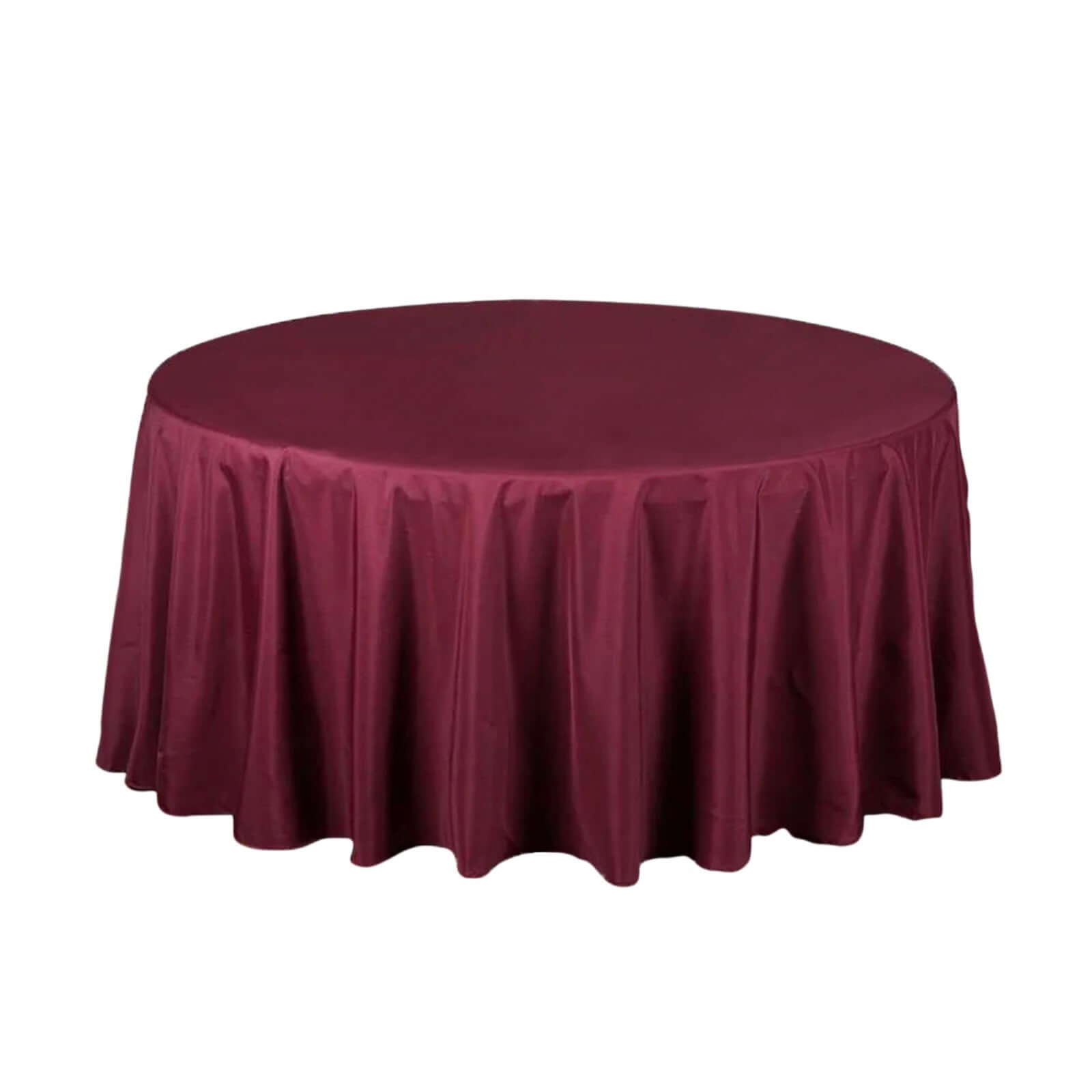 Polyester 108" Round Tablecloth Burgundy - Wrinkle - Resistant Table Cover - Linen Luxes