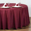 Polyester 108" Round Tablecloth Burgundy - Wrinkle - Resistant Table Cover - Linen Luxes