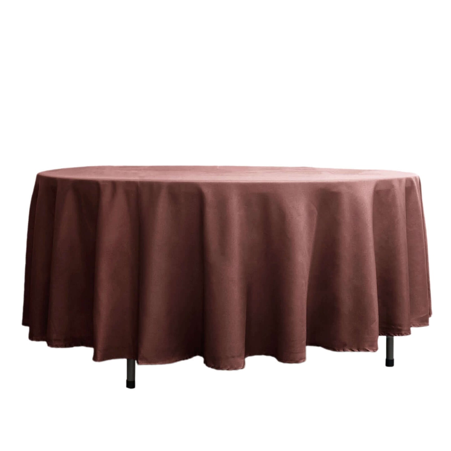 Polyester 108" Round Tablecloth Chocolate - Wrinkle - Resistant Table Cover - Linen Luxes