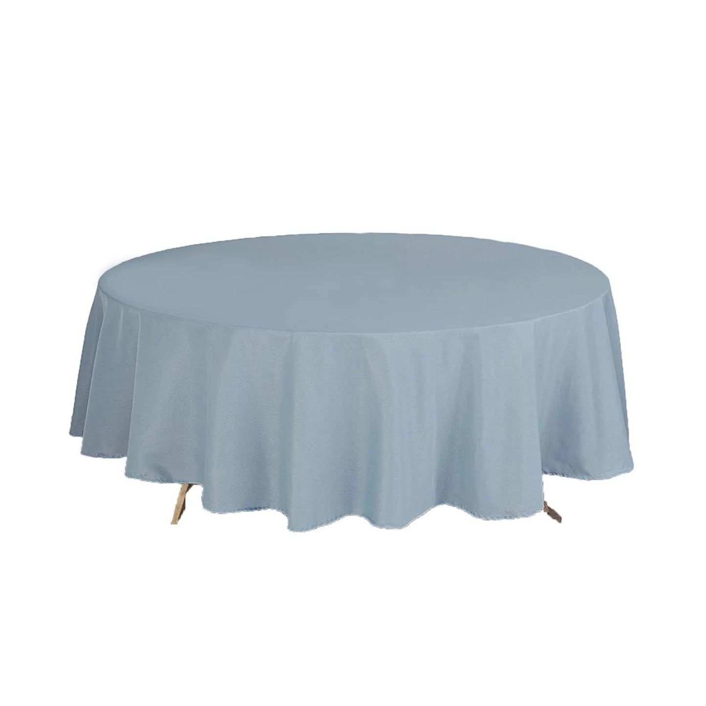 Polyester 108" Round Tablecloth Dusty Blue - Wrinkle - Resistant Table Cover - Linen Luxes