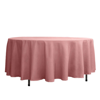Polyester 108" Round Tablecloth Dusty Rose - Wrinkle - Resistant Table Cover - Linen Luxes