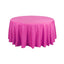 Polyester 108" Round Tablecloth Fuchsia - Wrinkle - Resistant Table Cover - Linen Luxes