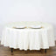 Polyester 108" Round Tablecloth Ivory - Wrinkle - Resistant Table Cover - Linen Luxes
