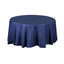 Polyester 108" Round Tablecloth Navy Blue - Wrinkle - Resistant Table Cover - Linen Luxes