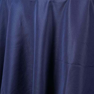 Polyester 108" Round Tablecloth Navy Blue - Wrinkle - Resistant Table Cover - Linen Luxes