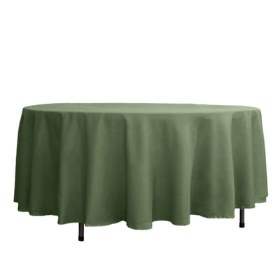 Polyester 108" Round Tablecloth Olive Green - Wrinkle - Resistant Table Cover - Linen Luxes