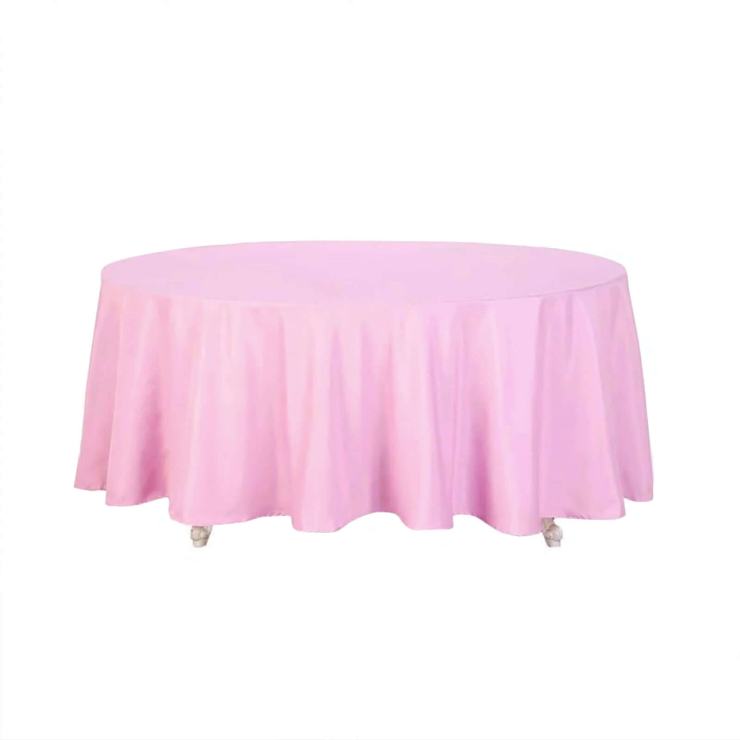 Polyester 108" Round Tablecloth Pink - Wrinkle - Resistant Table Cover - Linen Luxes