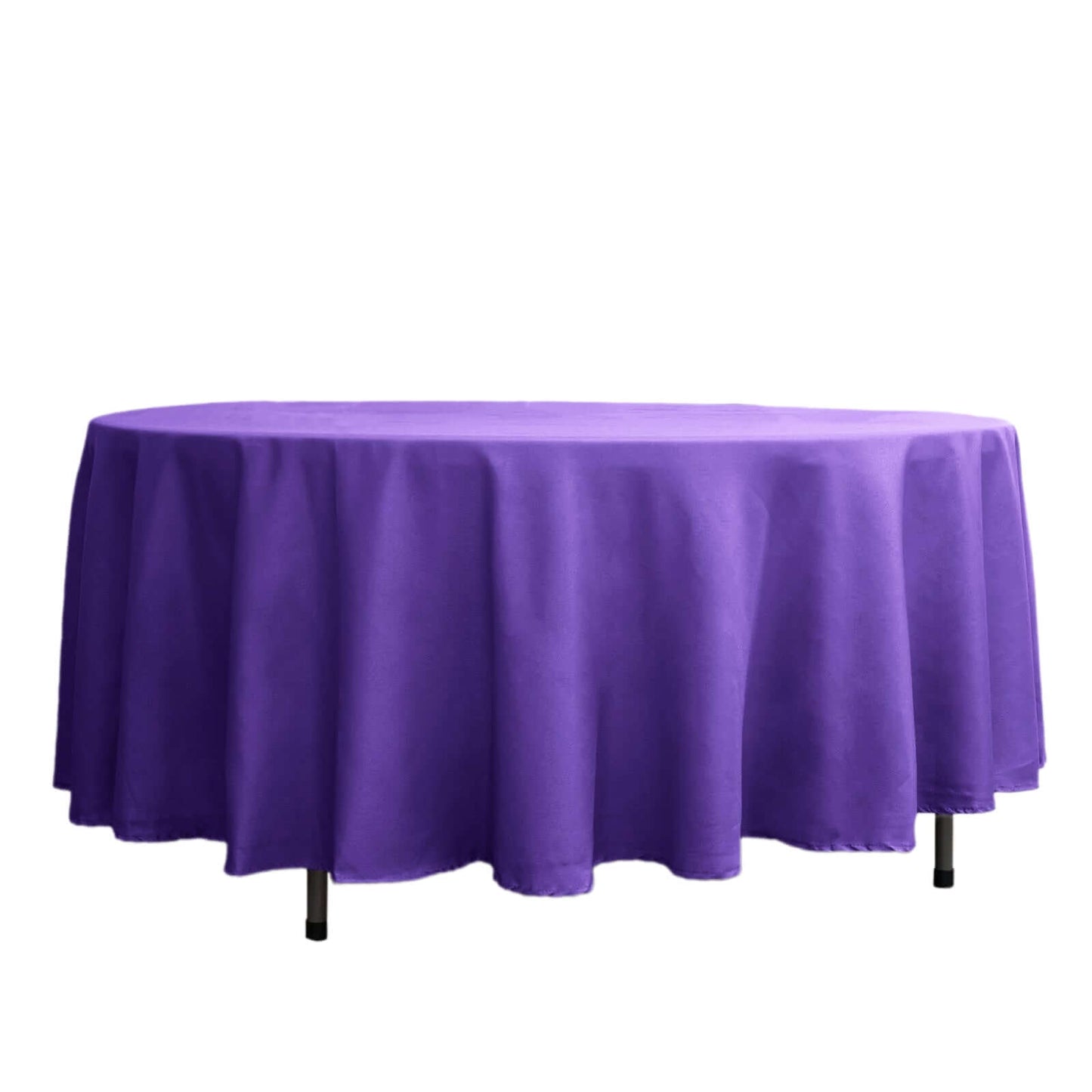 Polyester 108" Round Tablecloth Purple - Wrinkle - Resistant Table Cover - Linen Luxes