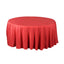 Polyester 108" Round Tablecloth Red - Wrinkle - Resistant Table Cover - Linen Luxes
