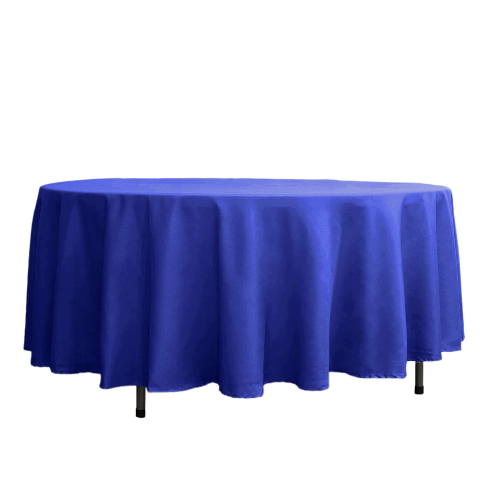 Polyester 108" Round Tablecloth Royal Blue - Wrinkle - Resistant Table Cover - Linen Luxes