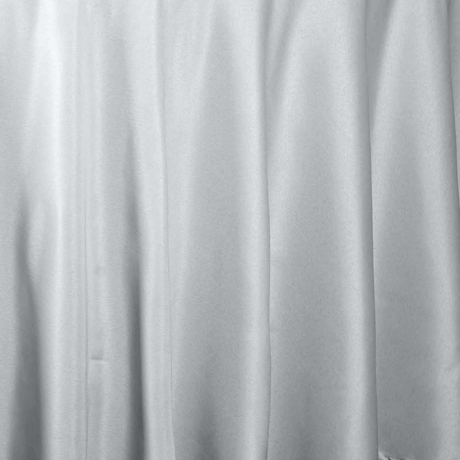 Polyester 108" Round Tablecloth Silver - Wrinkle - Resistant Table Cover - Linen Luxes