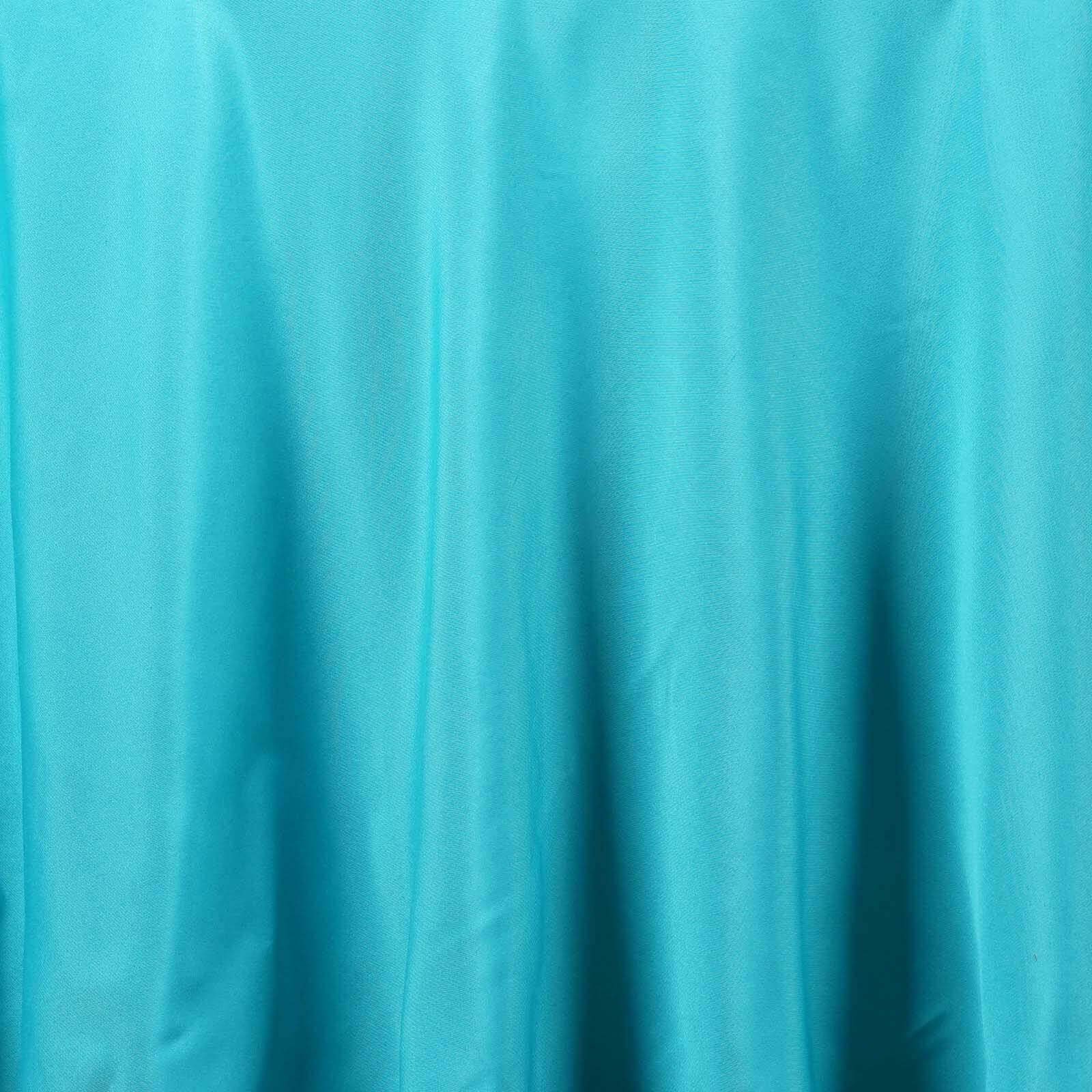 Polyester 108" Round Tablecloth Turquoise - Wrinkle - Resistant Table Cover - Linen Luxes