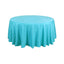 Polyester 108" Round Tablecloth Turquoise - Wrinkle - Resistant Table Cover - Linen Luxes