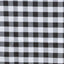 Polyester 108" Round Tablecloth White/Black - Checkered Buffalo Plaid Table Cover - Linen Luxes