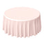 Polyester 120" Round Tablecloth Blush - Seamless Wrinkle - Resistant Table Cover - Linen Luxes