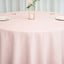 Polyester 120" Round Tablecloth Blush - Seamless Wrinkle - Resistant Table Cover - Linen Luxes