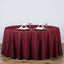 Polyester 120" Round Tablecloth Burgundy - Seamless Wrinkle - Resistant Table Cover - Linen Luxes