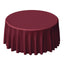 Polyester 120" Round Tablecloth Burgundy - Seamless Wrinkle - Resistant Table Cover - Linen Luxes