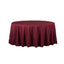 Polyester 120" Round Tablecloth Burgundy - Seamless Wrinkle - Resistant Table Cover - Linen Luxes