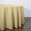 Polyester 120" Round Tablecloth Champagne - Seamless Wrinkle - Resistant Table Cover - Linen Luxes