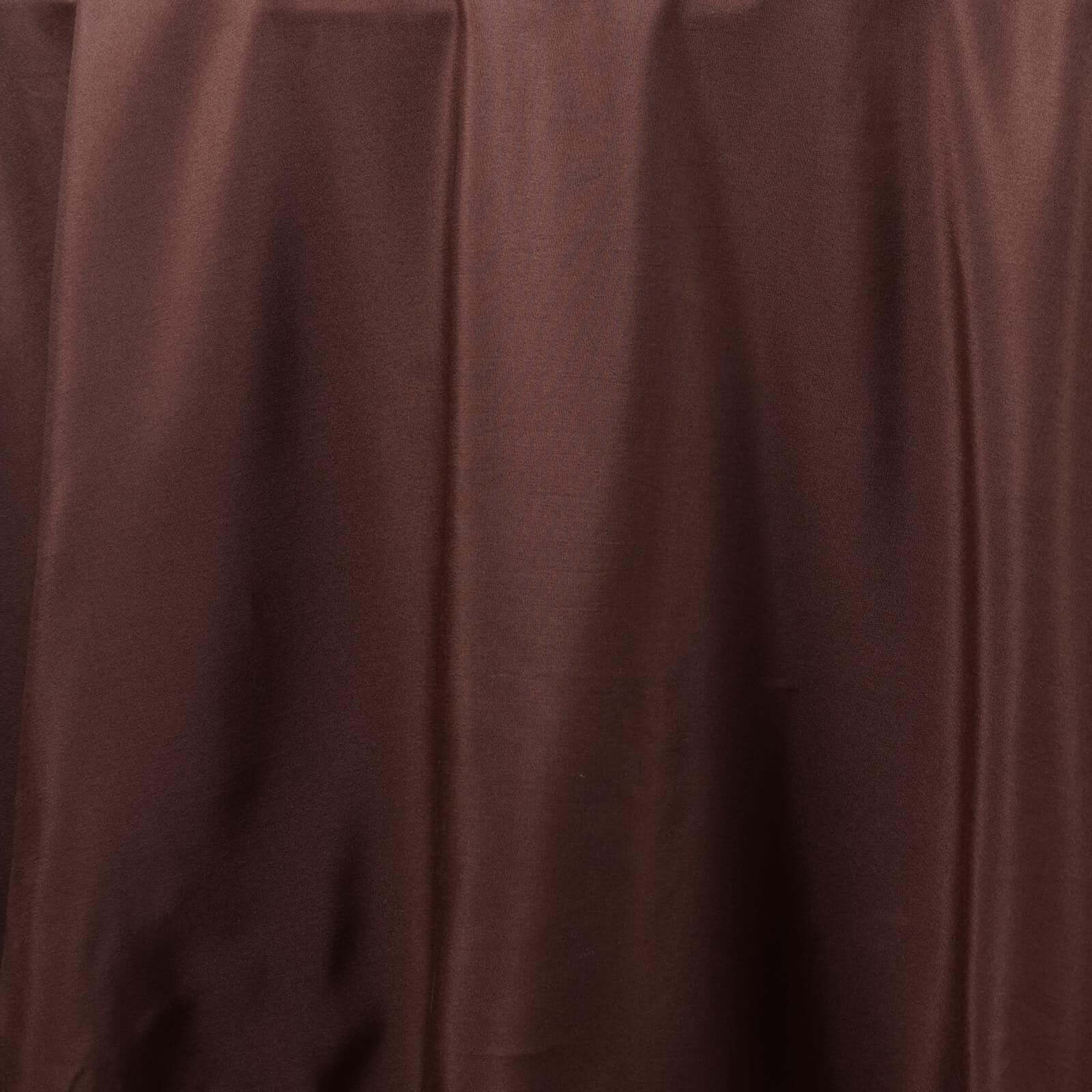 Polyester 120" Round Tablecloth Chocolate - Seamless Wrinkle - Resistant Table Cover - Linen Luxes