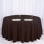 Polyester 120" Round Tablecloth Chocolate - Seamless Wrinkle - Resistant Table Cover - Linen Luxes