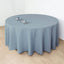 Polyester 120" Round Tablecloth Dusty Blue - Seamless Wrinkle - Resistant Table Cover - Linen Luxes